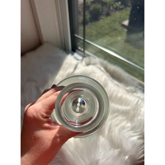 krosno very heavy glass decanter with controlled bubble alcohol bar cart MCM - Picture 3 of 8